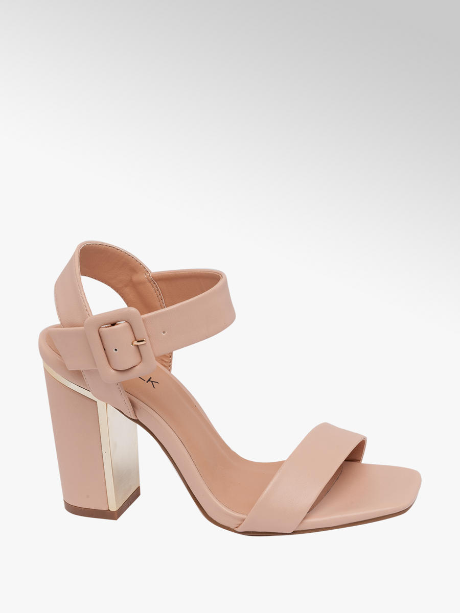 Block Heeled Catwalk Ladies Detail Gold Sandals NudeDeichmann m8n0Nvw